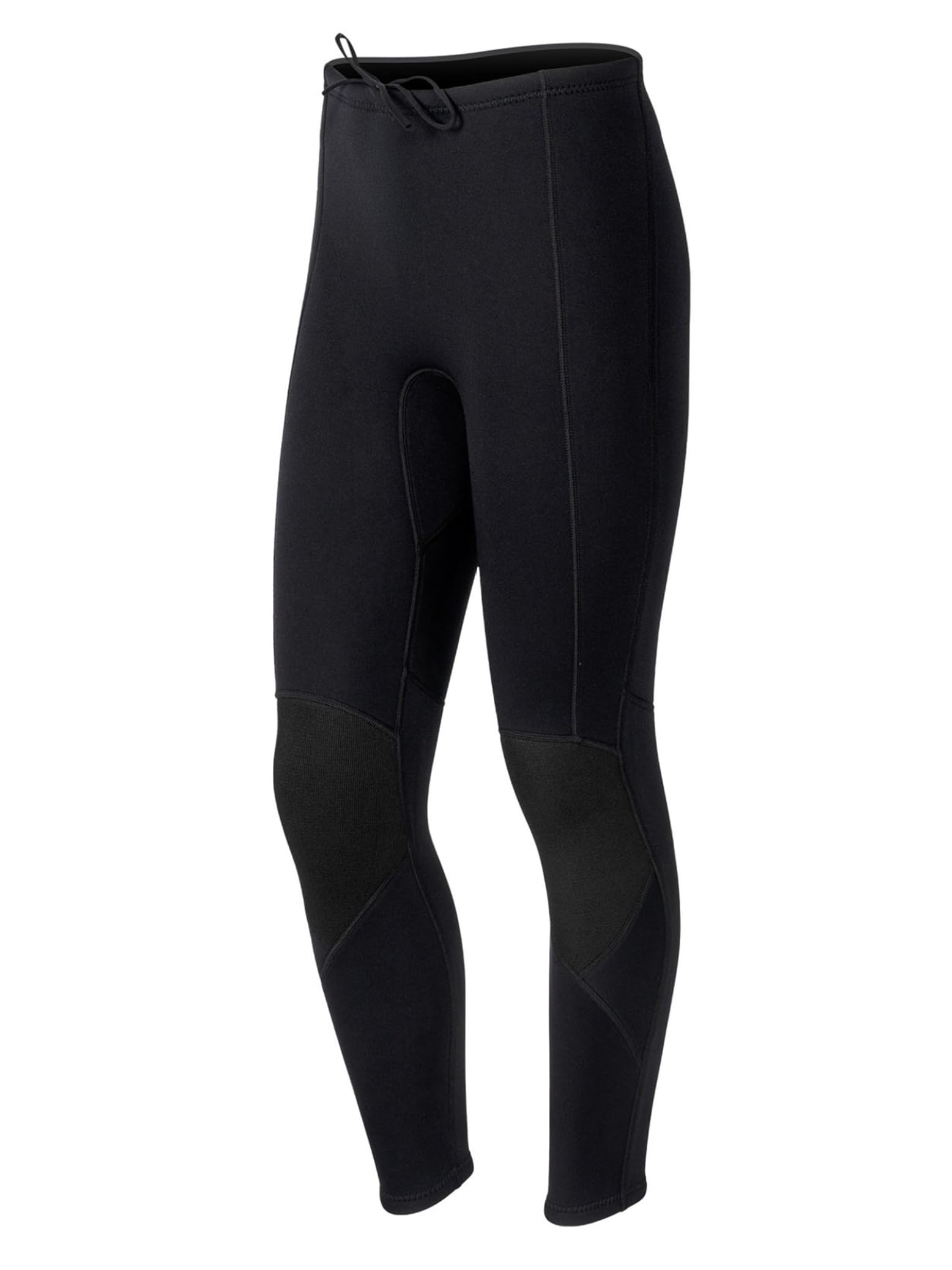 Eandarui Men 3mm Neoprene Drawstring Swim Bottoms Wetsuit Swimming Diving Surfing Suit Elastic Waistband Pants Black 3X-Large