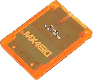 MX4SIO SIO2SD Memory Card Adapter Hand Made Stable Replacement for PS2, Connect Memory Card to Memory Card Slot (Orange)