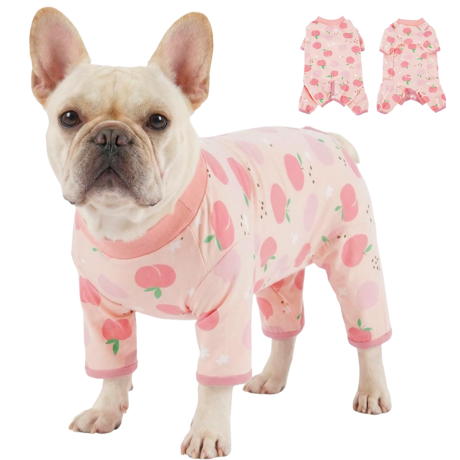 Dog Recovery Suit for Dogs After Surgery, Soft Cotton Dog Surgical Suit Anti Lick Protection, Onesie Alternative to Cone for Small Dogs Male Female, Peach Pink XL
