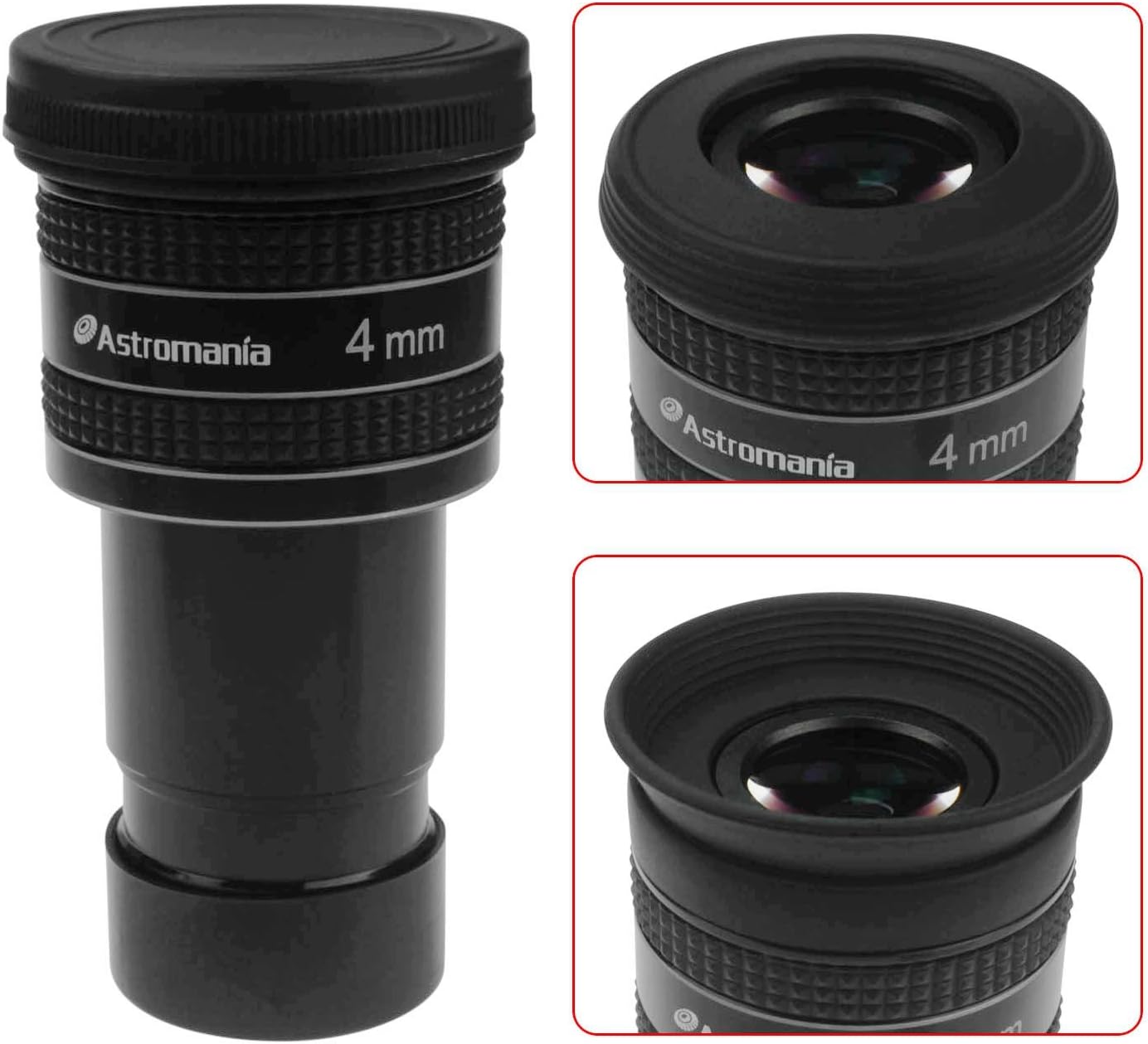 Astromania 1.25" 4-Elements 5X Barlow Lens - Bundle with - 1.25" 4mm 58-Degree Planetary Eyepiece for Telescope