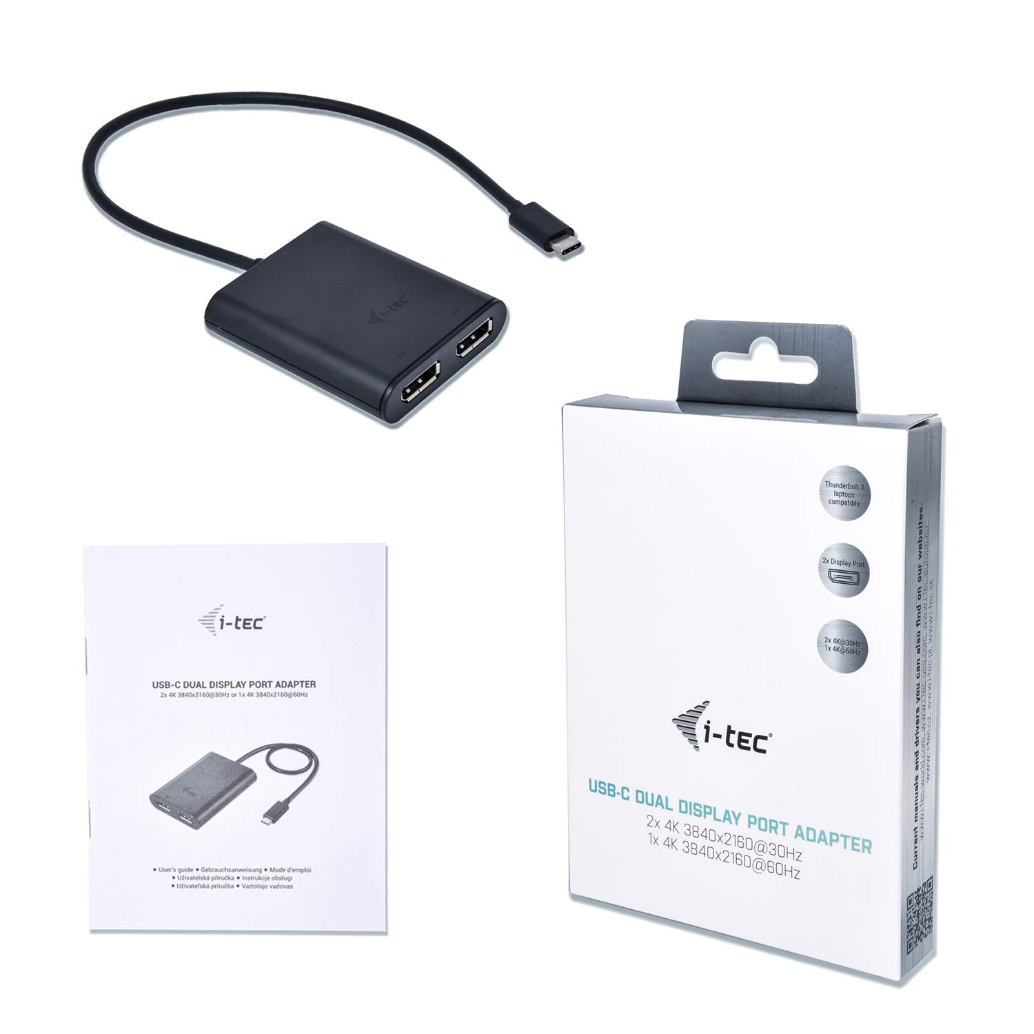 i-tec USB C auf Dual Display Port Video Adapter 4K HD