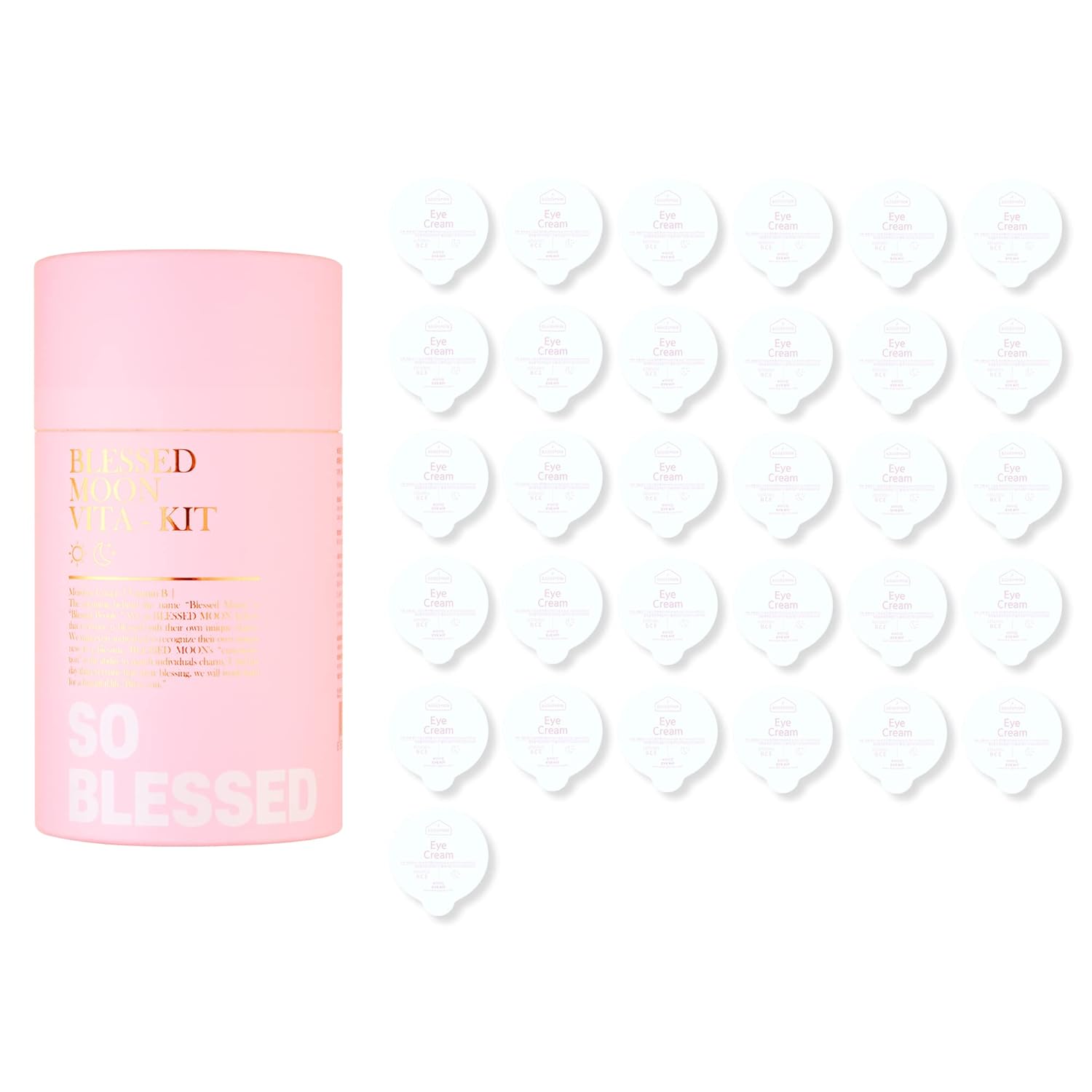 BLESSED MOON [VITAMIN SKINCARE VITA KIT # EYE KIT – Overnight Capsule Cream for Face & Eye Area