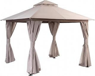 12x12 Metal Frame Gazebo Canopy Tent Image