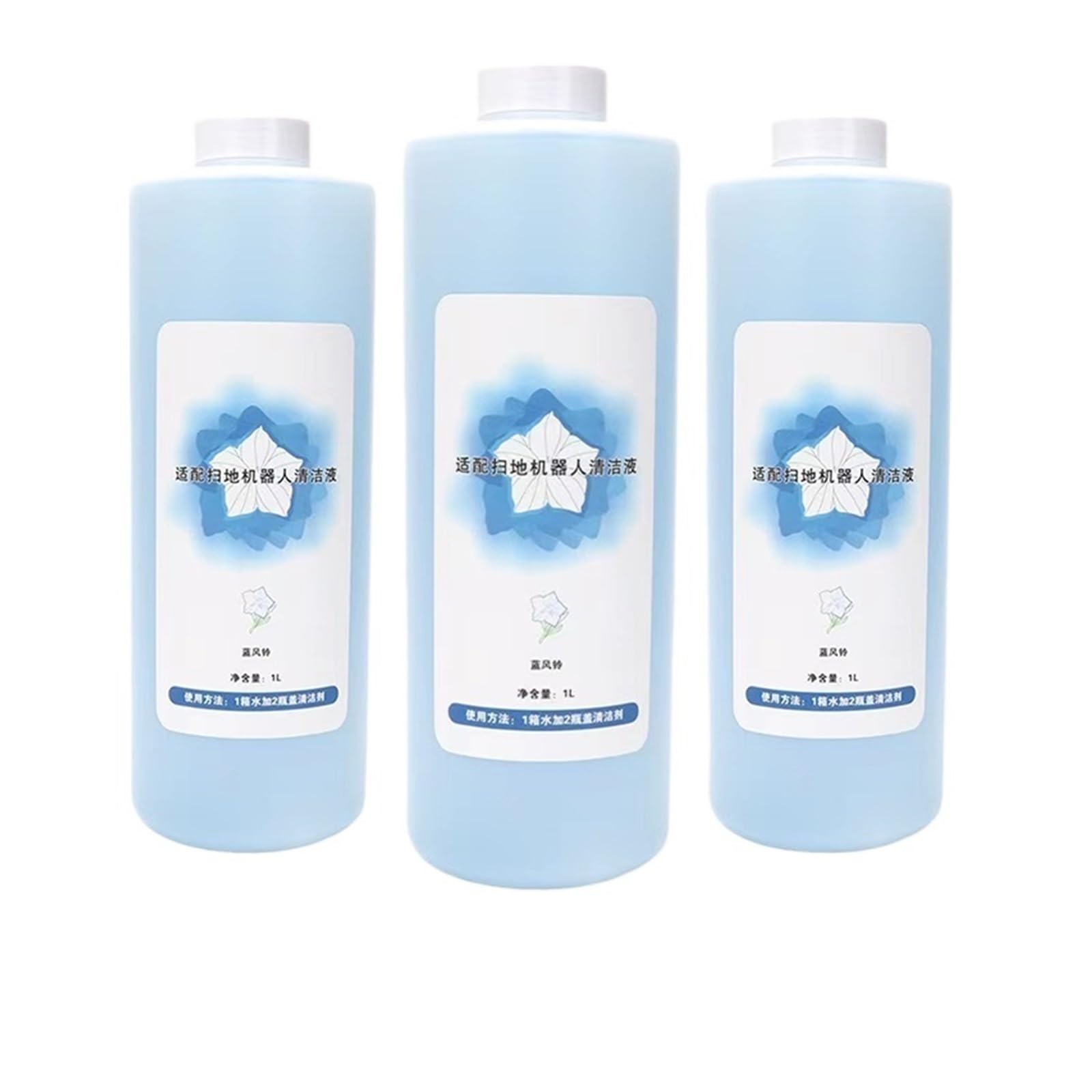 Soluzione Detergente For Pavimenti Liquido Detergente 1L, Compatibile Con Deebot, T20 OMNI/T20e/T20/T10 OMNI/T10 TURBO/X1 OMNI/X1 TURBO/N9＋(3pcs)