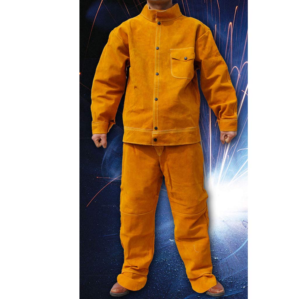 Veste de soudeur pour soudeur - Vêtement de protection - Résistant aux flammes - L