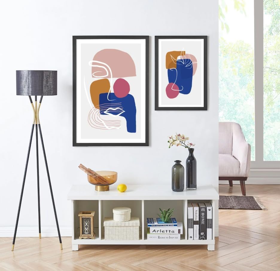 Cadre Photo 60x80 Cm Argent - Cadre Galerie Plastique Robuste Avec Verre Protection Et Passe-Partout Pour Posters Et Affiches