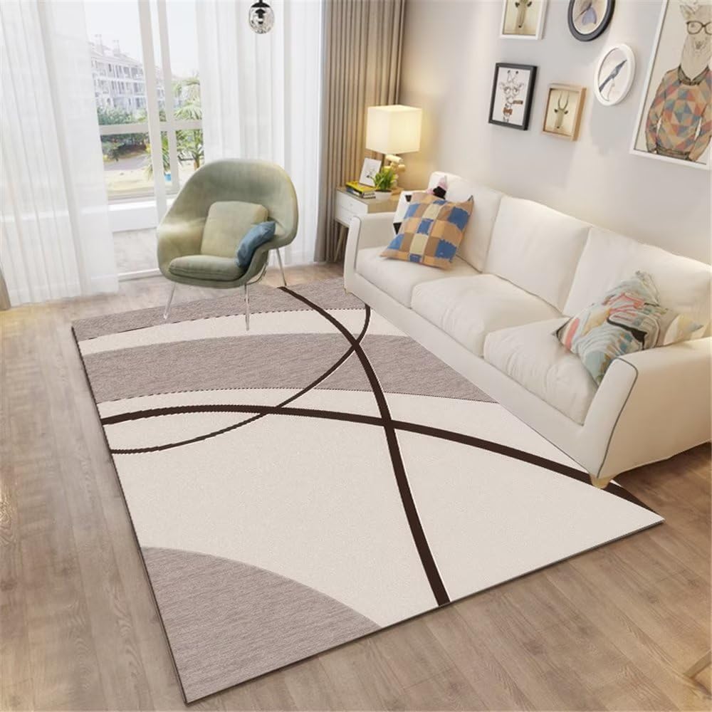 Tapis anti-acariens gris et doux de 100x200 cm pour la chambre d'un ado