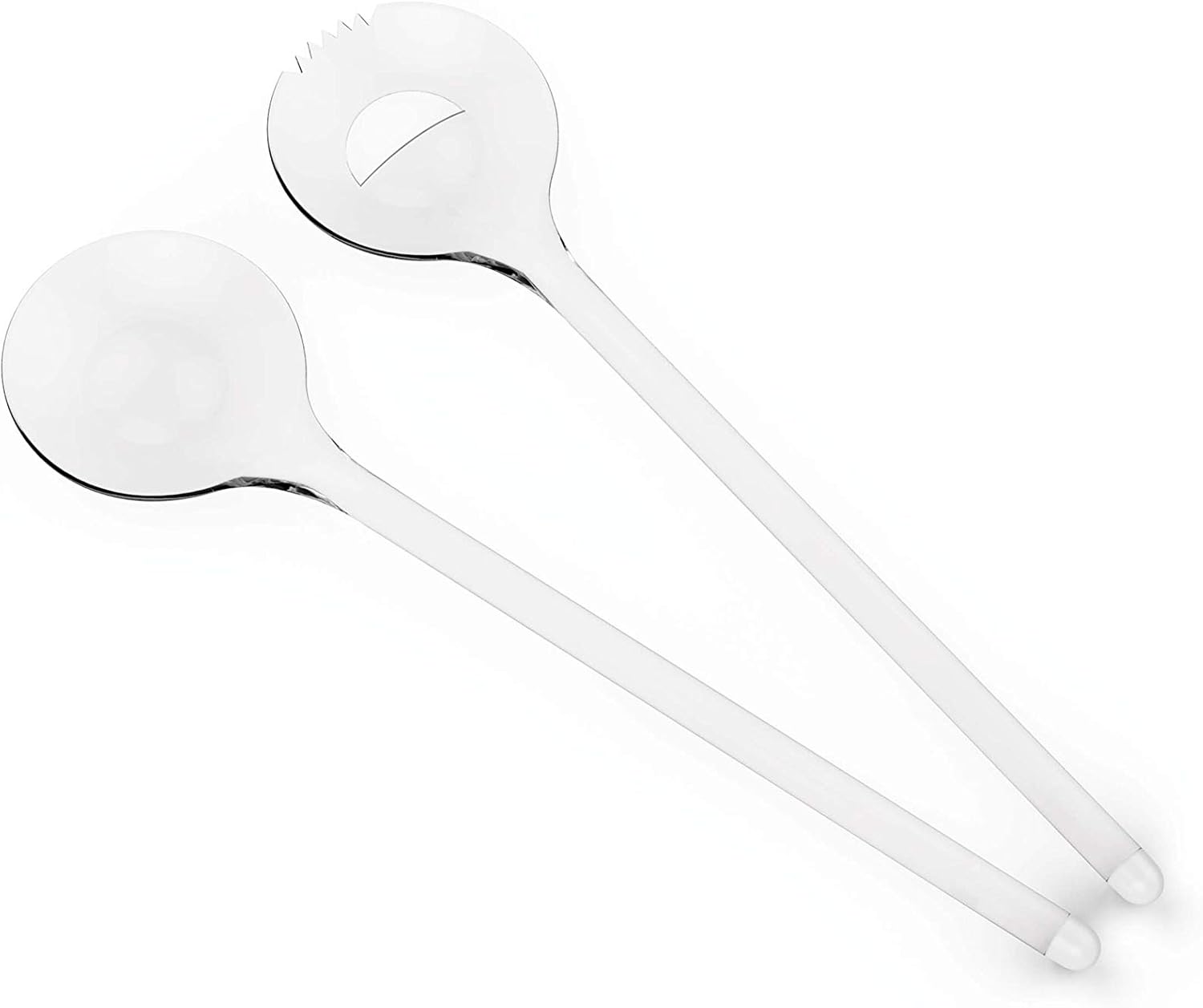 Transparent Plastic Spoon and Fork Salad Servers