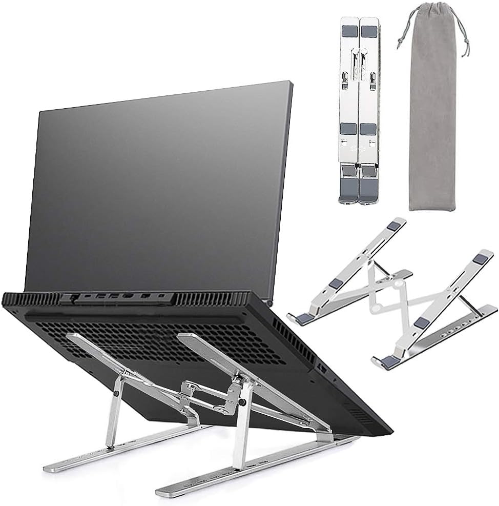 Amazon.com: HONGO Laptop Stand, Aluminum Portable Monitor Tablet Stand ...