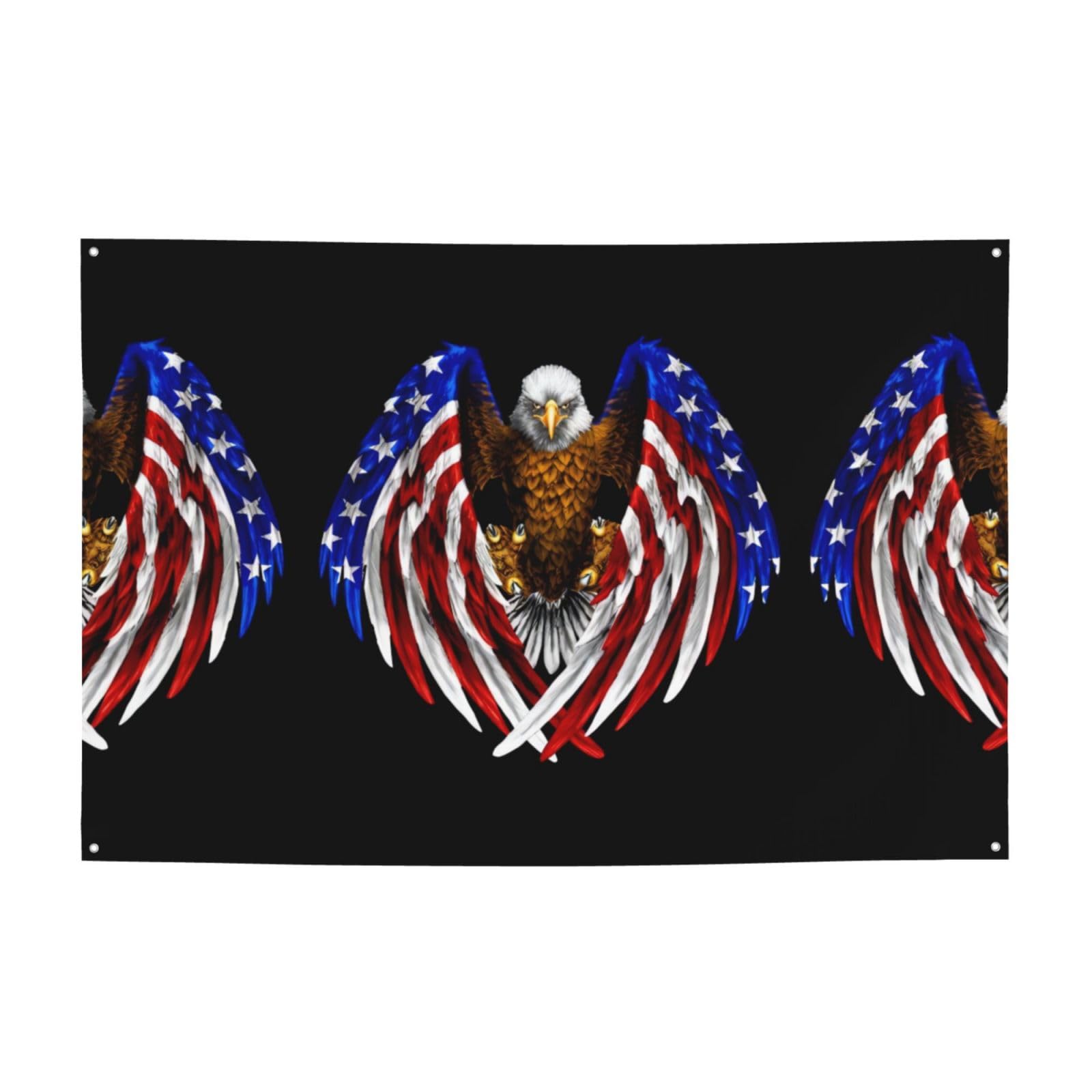 Drapeau des États-Unis avec aigle en tissu imprimé haute définition