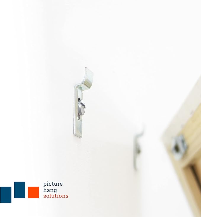 Picture Hang Solutions Hanging Security Wall Support Brackets | Security Bracket | T Bracket Hardware - 100 Pack