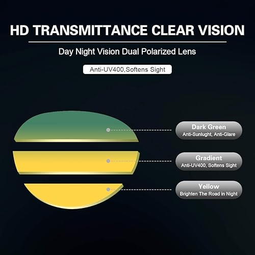 Miniatura 8 de YIMI Gafas de sol fotocrómicas polarizadas para hombre, para deportes al aire libre, conducción y ciclismo, antideslumbrante, UV400, gafas ligeras