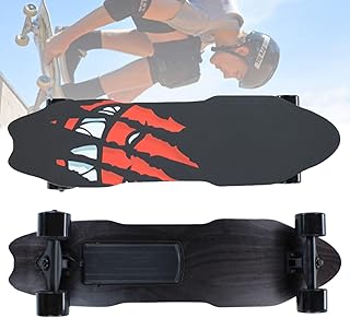 Elektrisches Skateboard mit Fernbedienung, 4 Geschwindigkeitsstufen, 25 km/h Höchstgeschwindigkeit, 15 km maximale Reichweite, 7-lagiges Ahorn-Longboard für erwachsene Anfänger, ideal für den Weg