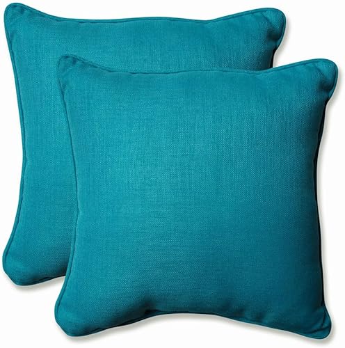 Vista 197 de Pillow Perfect - Cojín cuadrado para asiento de esquina para exteriores o interiores, color cobalto