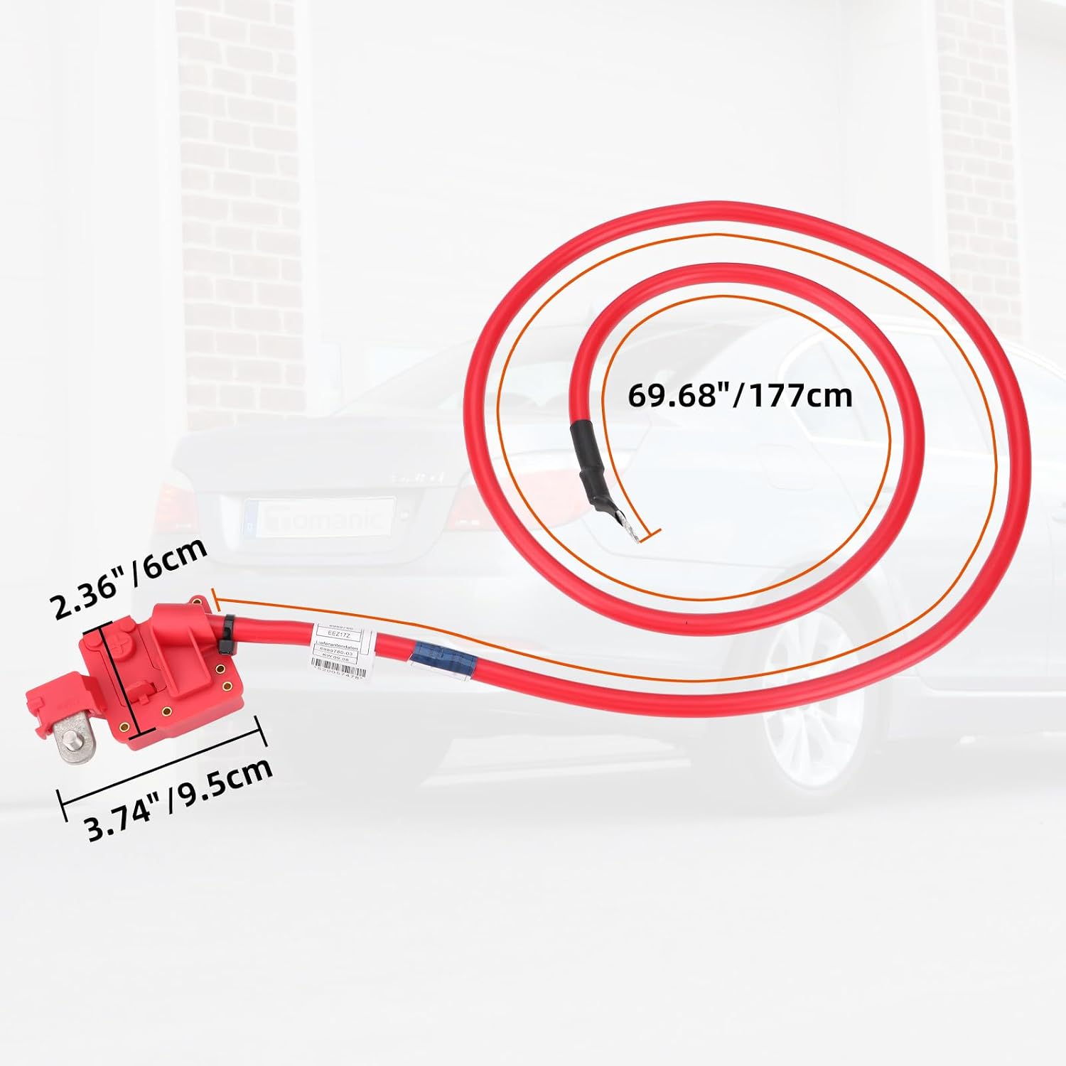 61126989780 Battery Positive Terminal Cable (Plus Pole) Compatible with BMW E60 Series 525i, 525xi, 530i, 530xi, 528i, 535i, 528i xDrive, 535i xDrive, 528xi, 535xi, 550i OEM Replacement