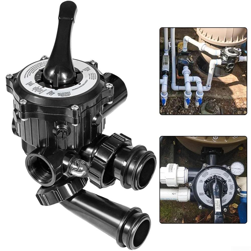Válvula de filtro de piscina, válvula multipuerto de 1-1-2 pulgadas, sistema de control de filtro de arena con junta para Hayward S200 S240 SPX0710X32