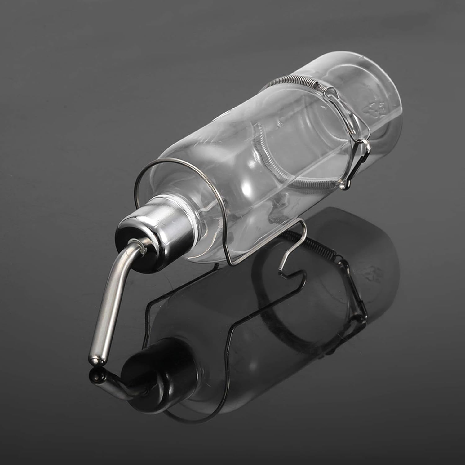Automatic Pet Feeder & Water Bottle | Stainless Steel Ball Nipple for Rabbits/Birds/Hamsters | Leak - Proof Design | 180mL & 350mL Capacity (QouJt89g-02)(REXVTNSgvmy8s21bd-02)