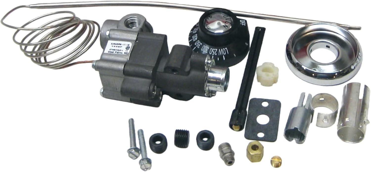 4350-027 Commercial Gas Oven Thermostat fits for BJWA 46-1037 1035699(250-550F, 48" Capillary, 3/16" x 11-5/8" Steel Bulb, 1/4" Pipe Outlet 4 Position)
