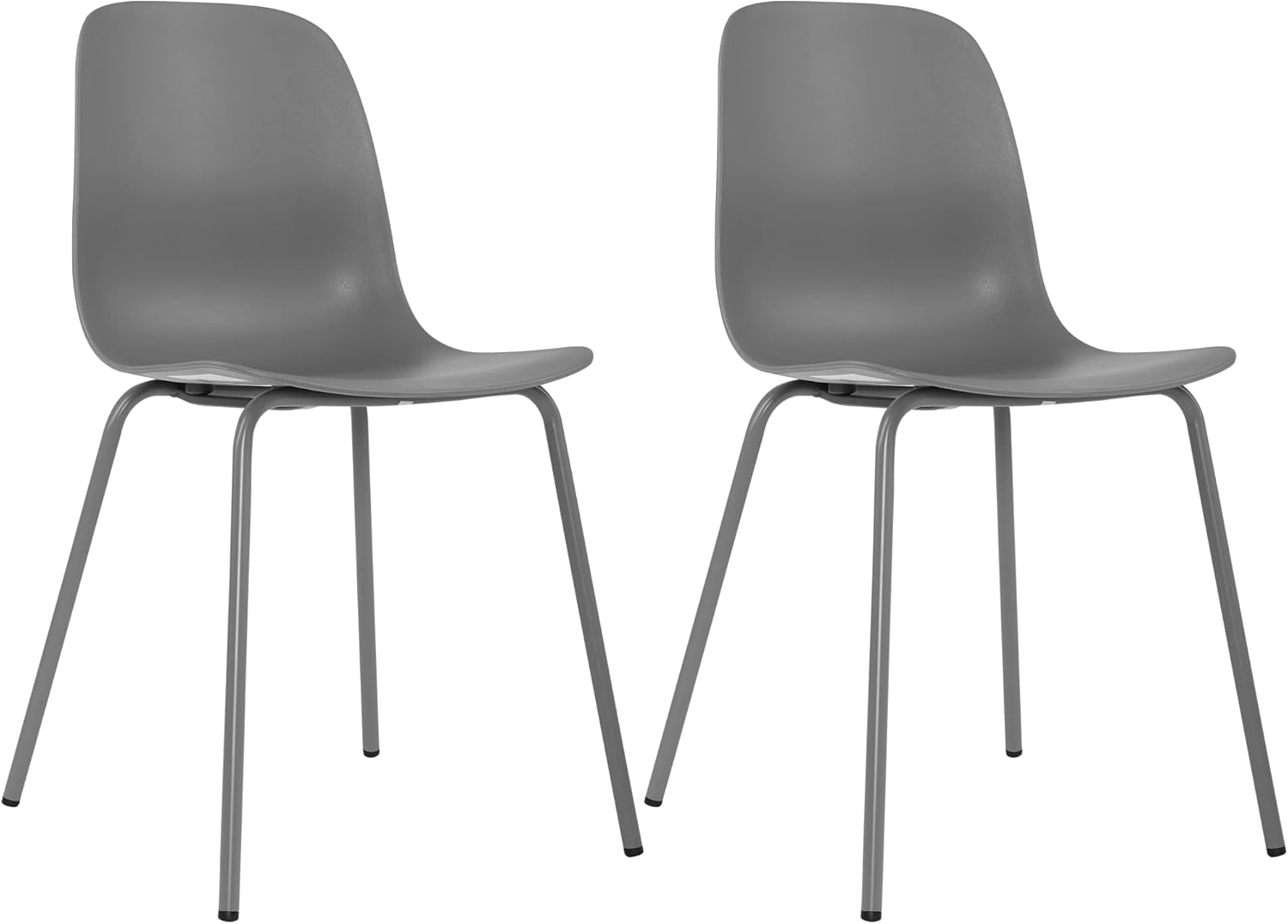 thksbought Set of 2 Dining Chairs with Legs for Kitchen Living Room(Matte Gray