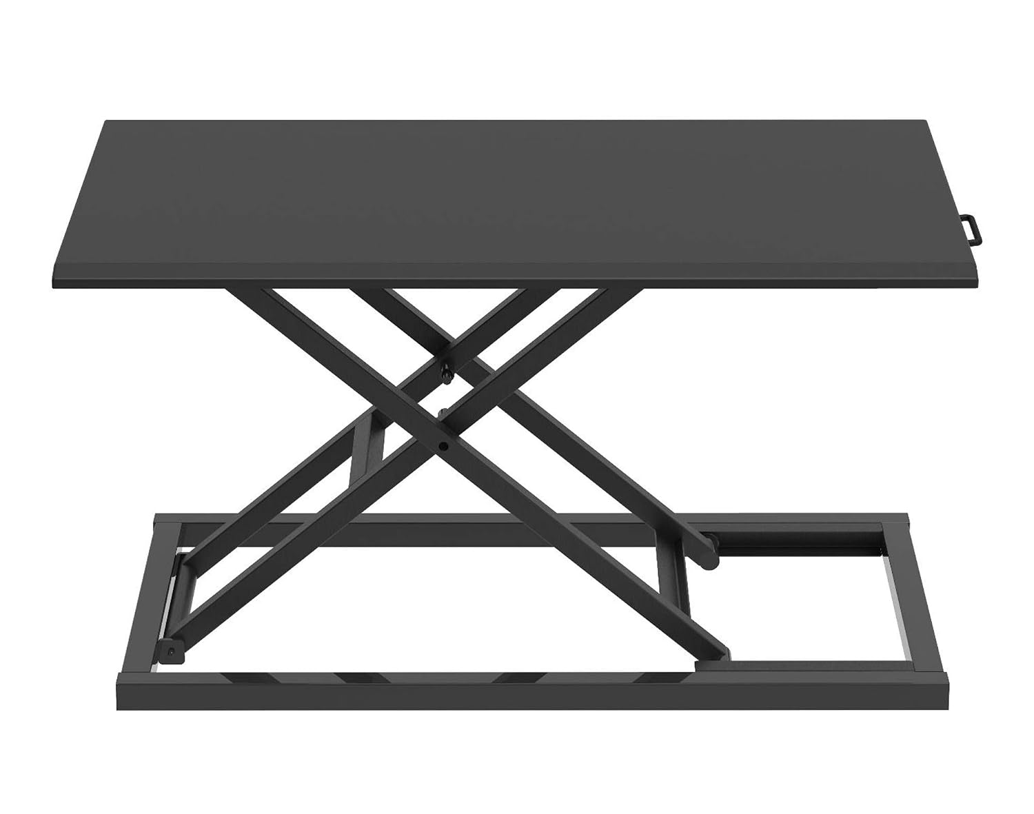 Black Pneumatic Adjustable Standing Desk Converter