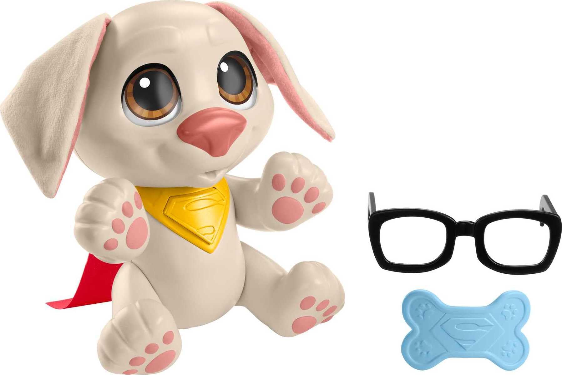 DC League of Super-Pets Doll Baby Krypto Poseable Toy with Sounds & 2 Accessories for Pretend Play Kids Ages 3+ Years
