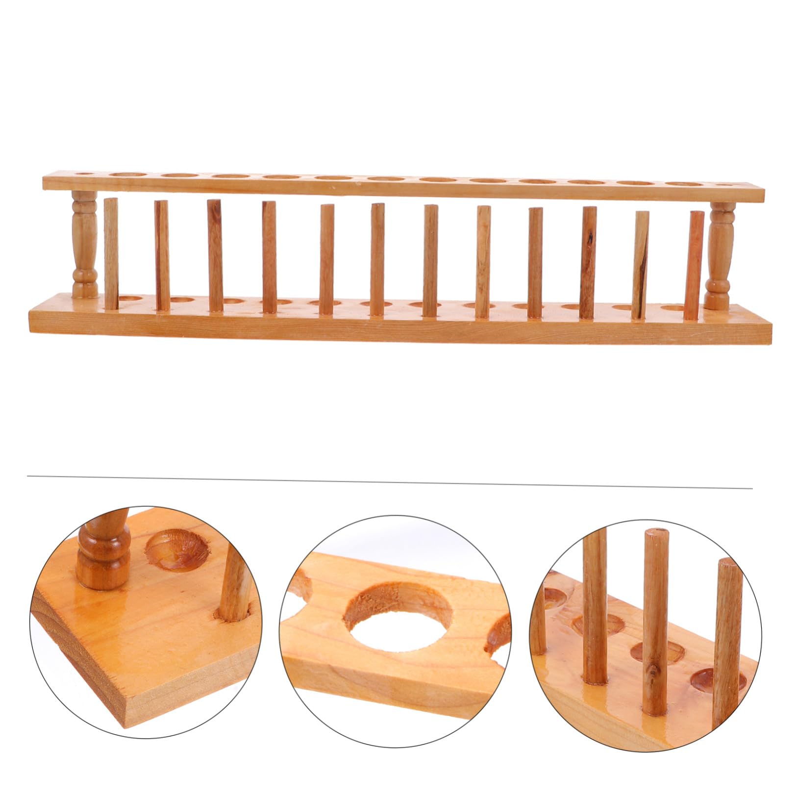 Bois Portoir à Tubes de Laboratoire, Léger et Portable