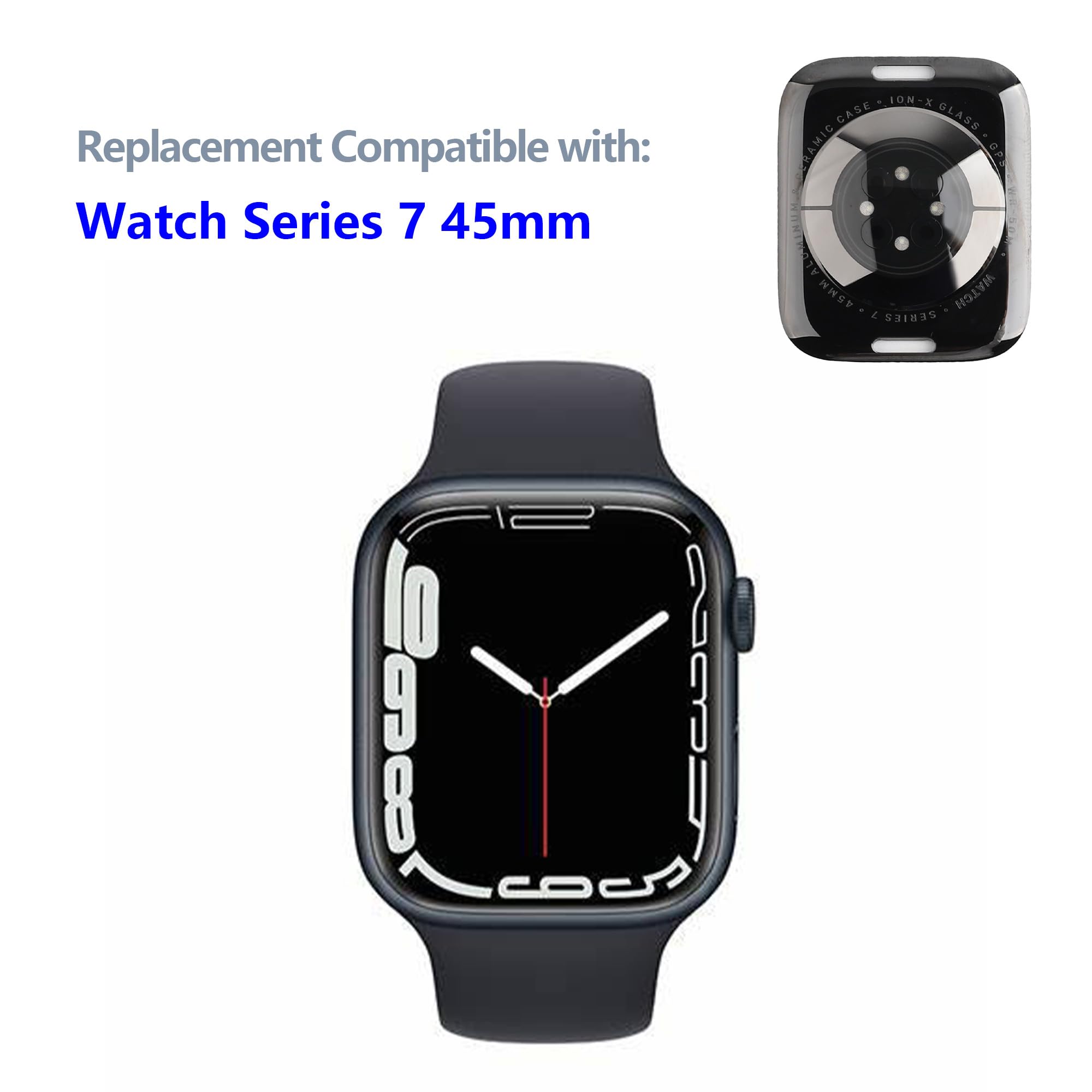 apple watch s7 45mm カバー Amazon.com: SWARK New Back Cover Glass Heart Rate Part Connector