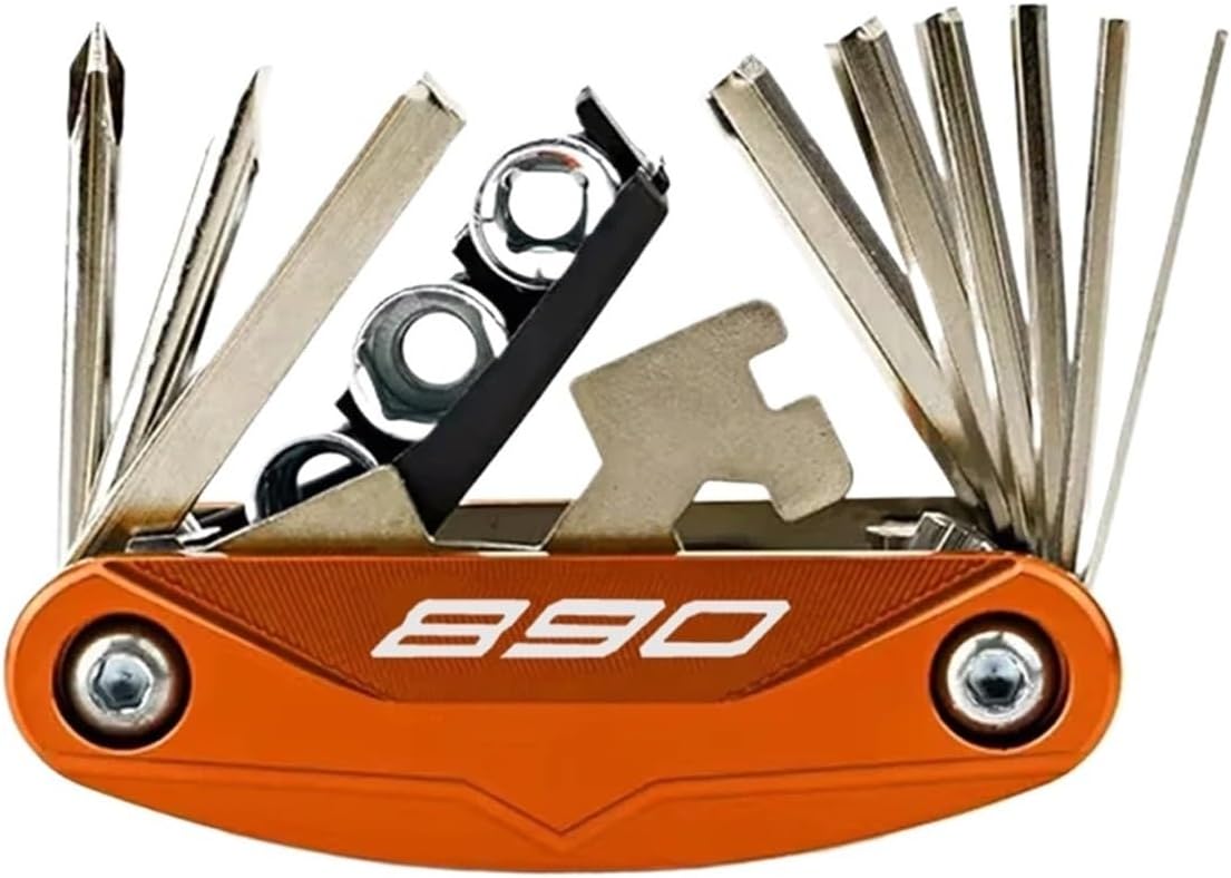 Fit For DUKE 1290 790 390 890 690 1090 1190 RC 390 125 250 1290 Super Adventure S Motorcycle Multi Repair Screwdriver Tool Set(Orange-890)