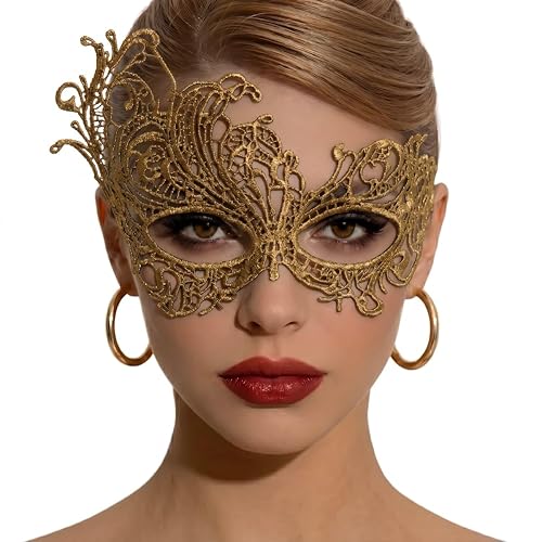 Mordarli Masquerade Mask for Women Lace Eye Mask for Halloween Costume Party