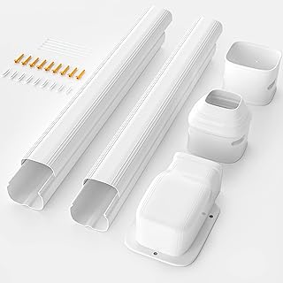 3'' 7.5Ft Line Set Cover Kit for Mini Split Ductless Air Conditioners and Heat Pumps, Central AC Decorative Upgraded UV-Proof Strong& Durable PVC Pipe