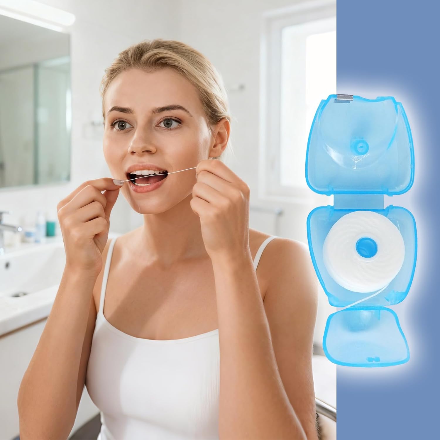 120 Boxes Dental Floss Bulk Individually Wrapped Each 54 Yards/50 M Travel Size Mini Mint Waxed Tooth Floss Picks for Protection Adults Gum Homeless Teeth