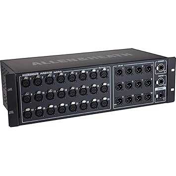 Allen & Heath AR2412 24x12 Main Remote Stage Rack for GLD & Qu Mixers, Black