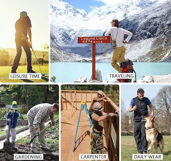 Men's Cargo Pants, Casual Outdoor Camo Pants, Relaxed Fit Work Pants with Multi Pockets4