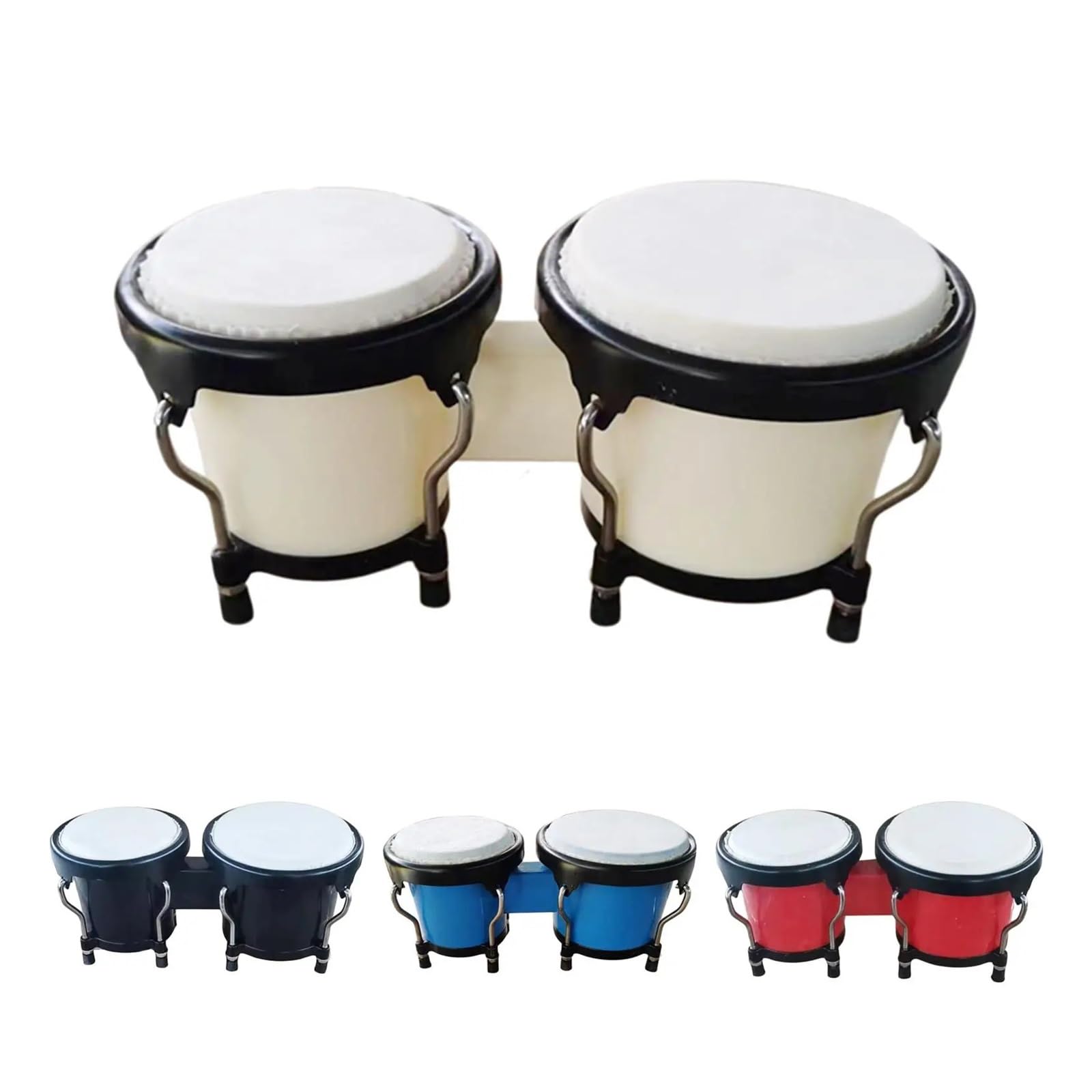Bongos Juego de batería Bongos percusión sintonizable educación temprana 6 pulgadas 7