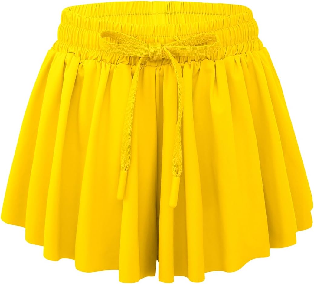 EQSJIU Girls Butterfly Shorts with Spandex Liner Preppy Flowy Athletic Shorts Skirts for Sports, Running, Dance, Cheerleading - Image 7