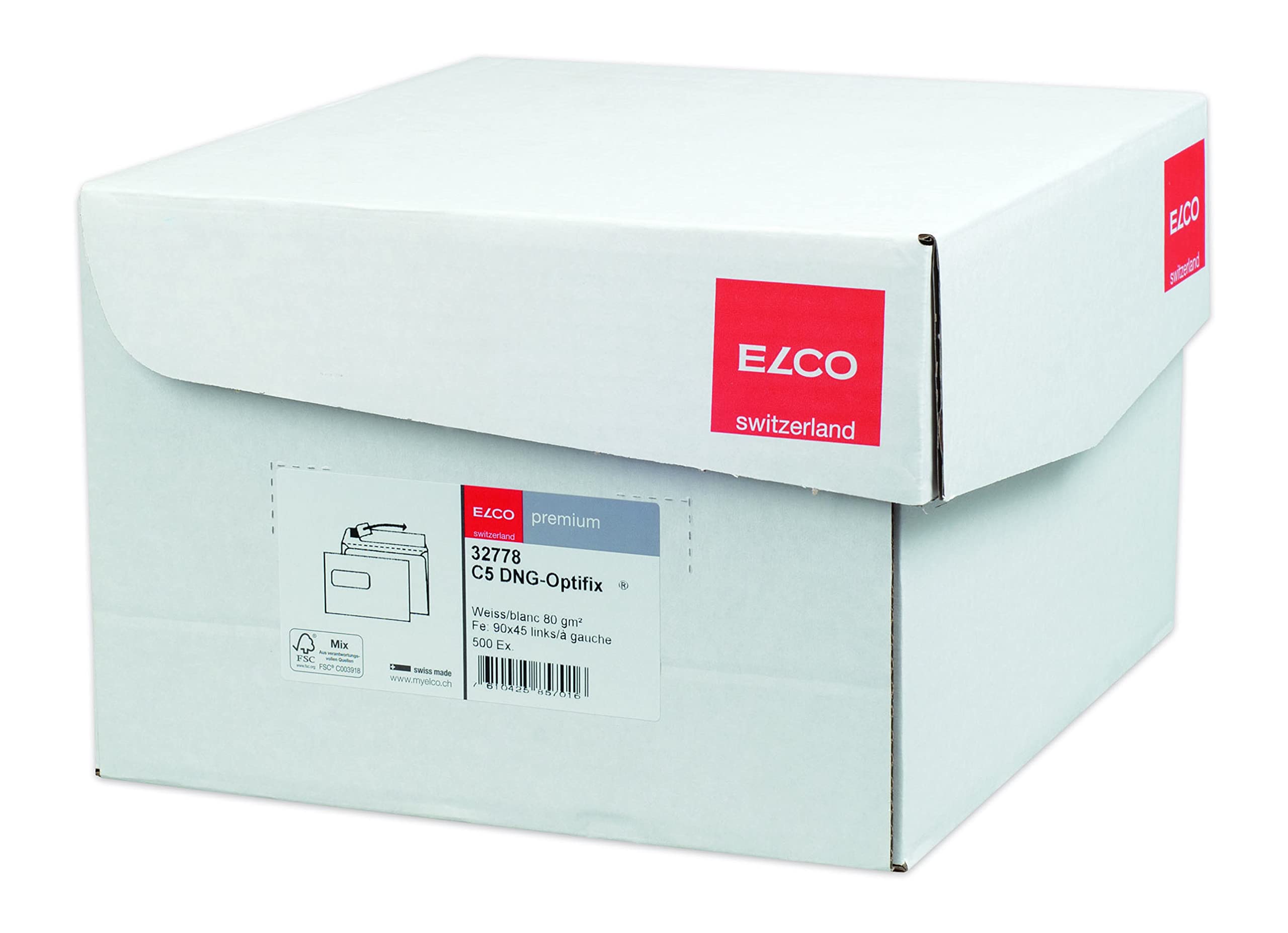 ELCO 32778 Premium Briefumschlag, 80 g, weiß, c5 (229x162mm) für papierformat a5