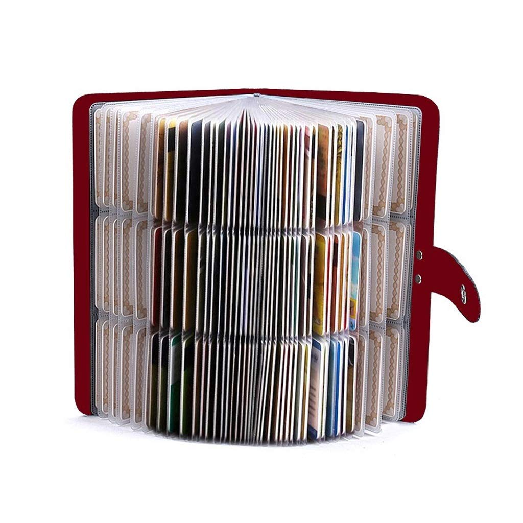 TOMYEUS Etui na wizytówki Przenośny uchwyt na wizytówki, skórzane etui na wizytówki, etui na wizytówki portfel etui na dowód osobisty na kartę kredytową dla mężczyzn i kobiet etui na wizytówki (kolor: czerwony)