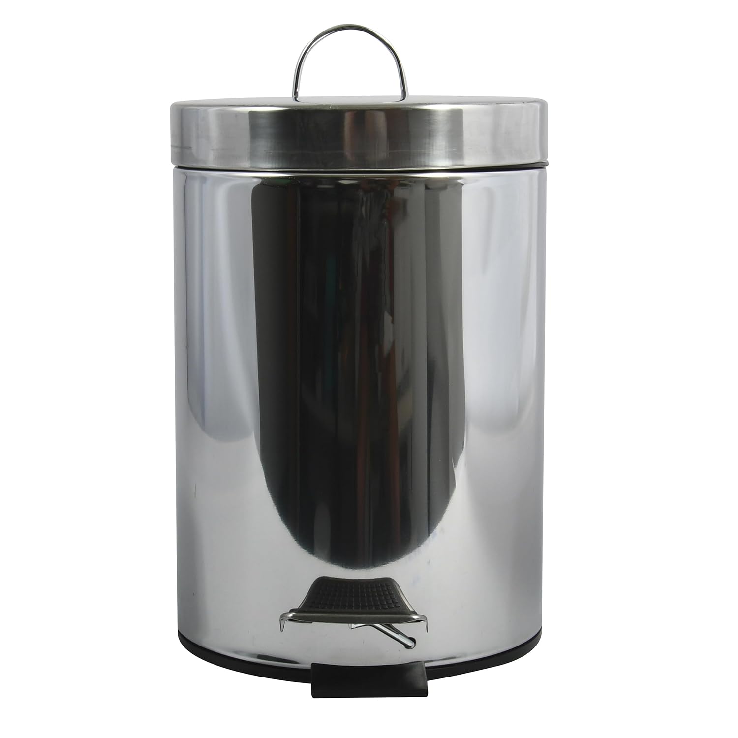 MSV 3 Litre INOX Plus Polypropylene Stainless Steel Step Bin, Silver