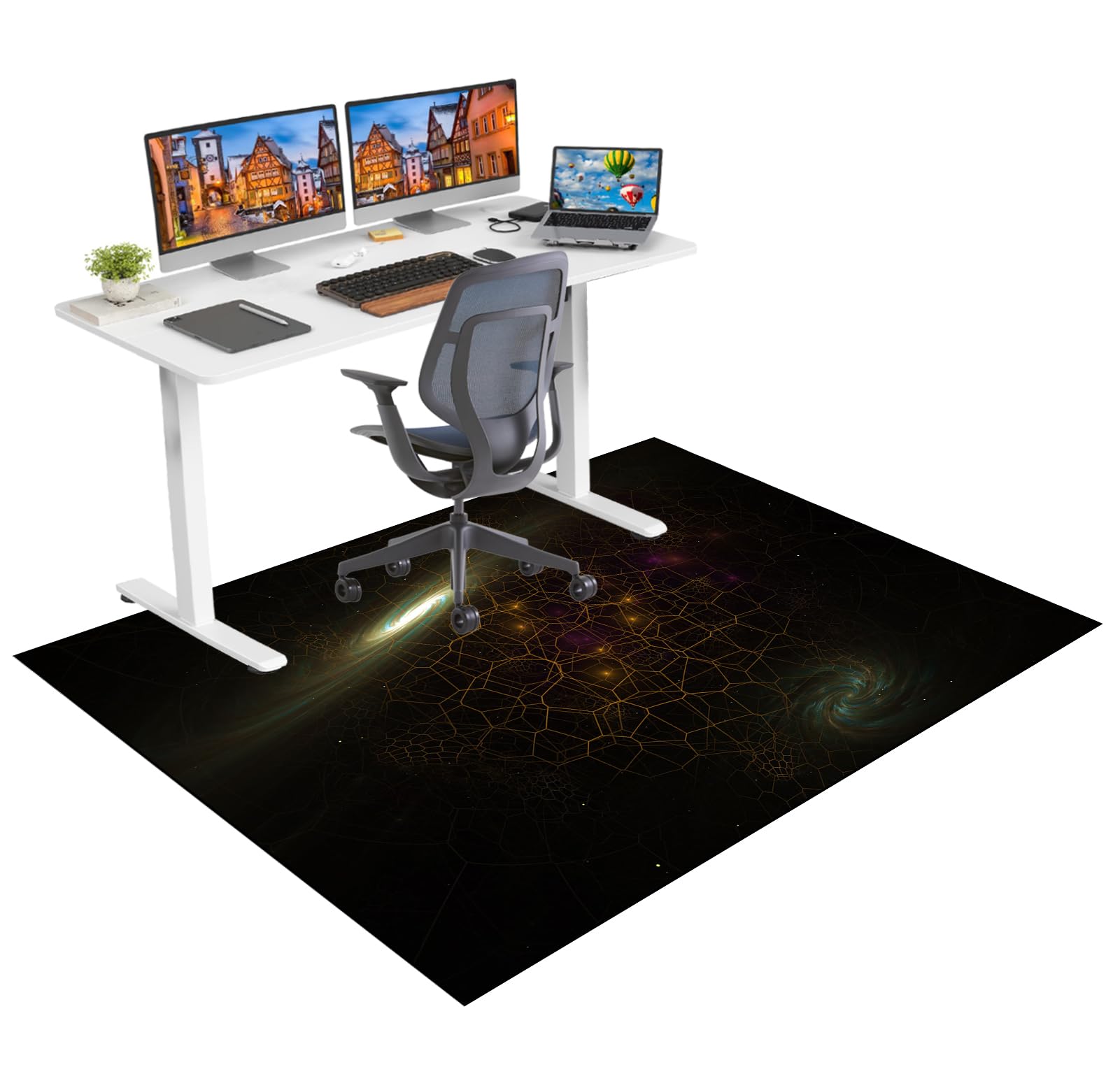 Gaming Chair Mat for Carpet Floors Desk Chair Floor Protector Mat for Carpet Protector Chair Mat Non Slip Floor Mat for Office Chair Mat for Carpeted and Hardwood Floor Gaming Floor Mat 120 x 160 cm