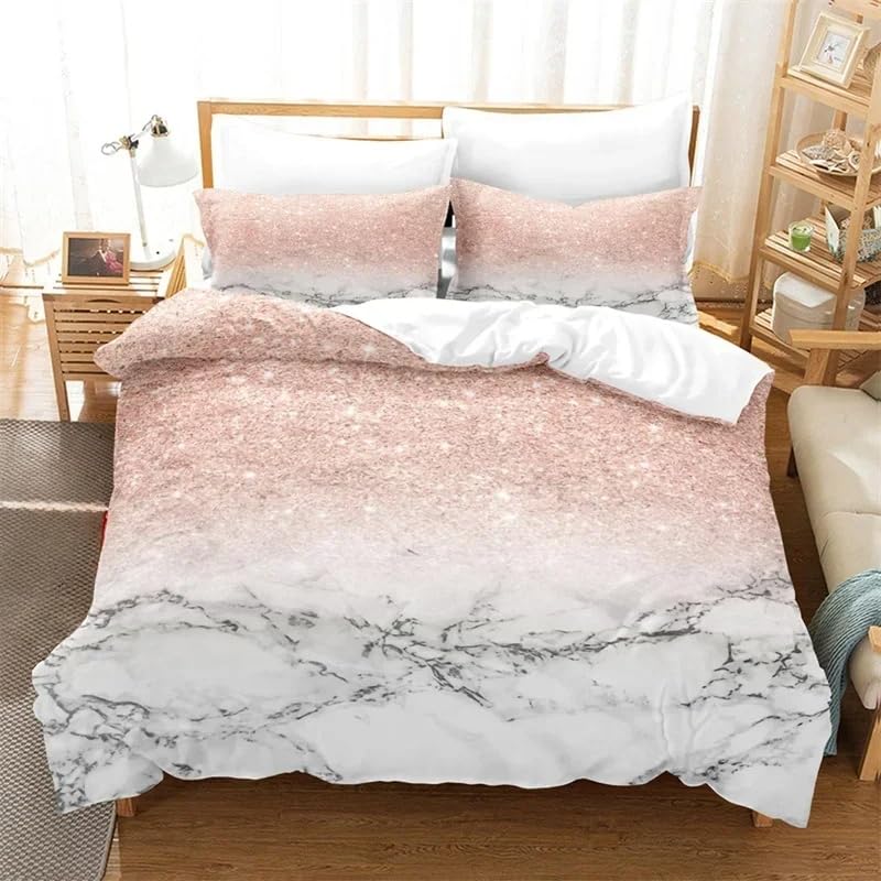 Parure de lit marbre 140x200 anti décoloration pour chambre femme