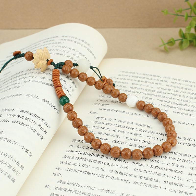 Mascot pendant Men's and Women's Wear Accessories 中国风手机链挂绳金刚菩提根莲花手机挂绳男女短款手腕绳防丢挂饰 1Pcs(金刚菩提莲短款手机链)