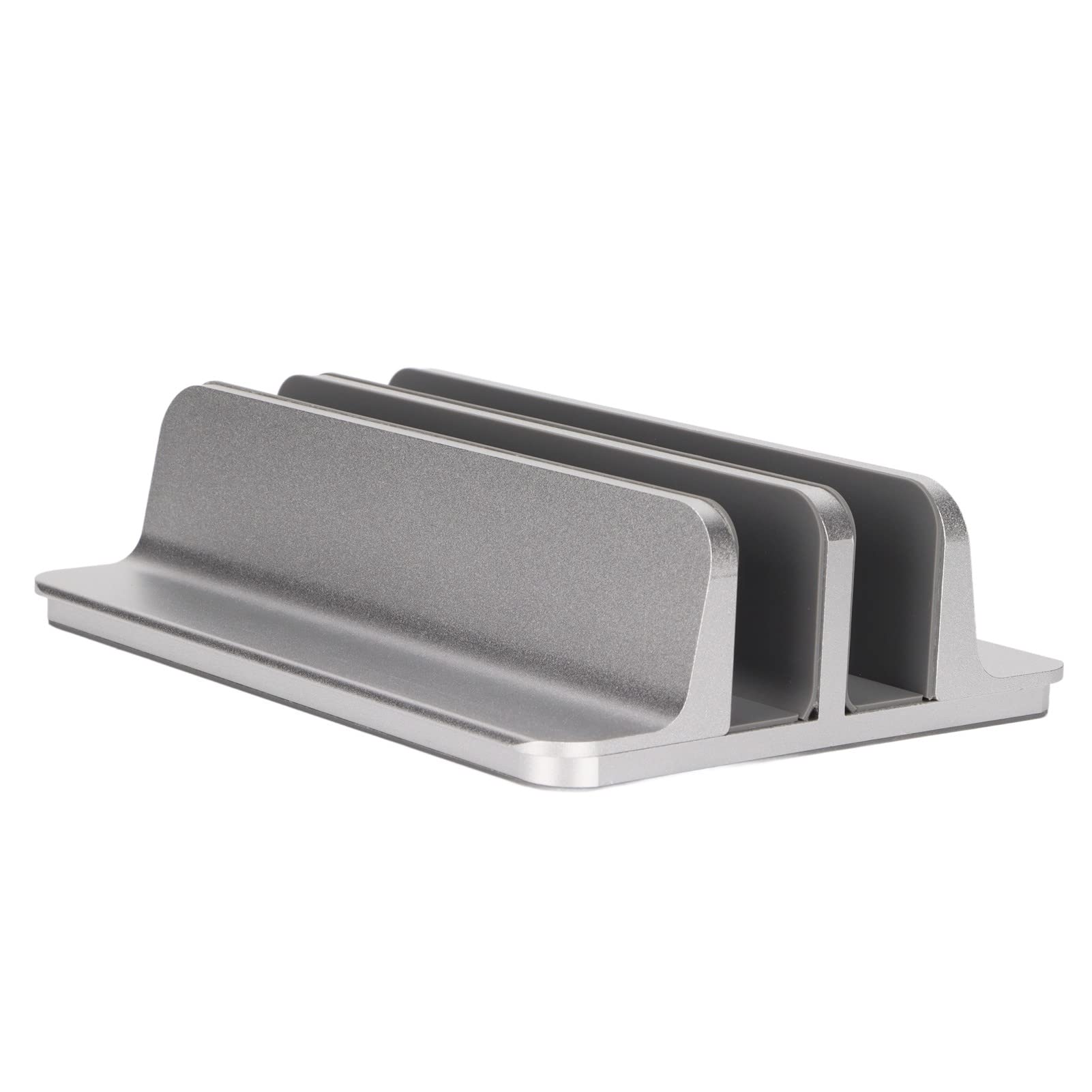 Supporto per laptop verticale 2 slot in alluminio supporto per laptop regolabile per tablet desktop per ufficio