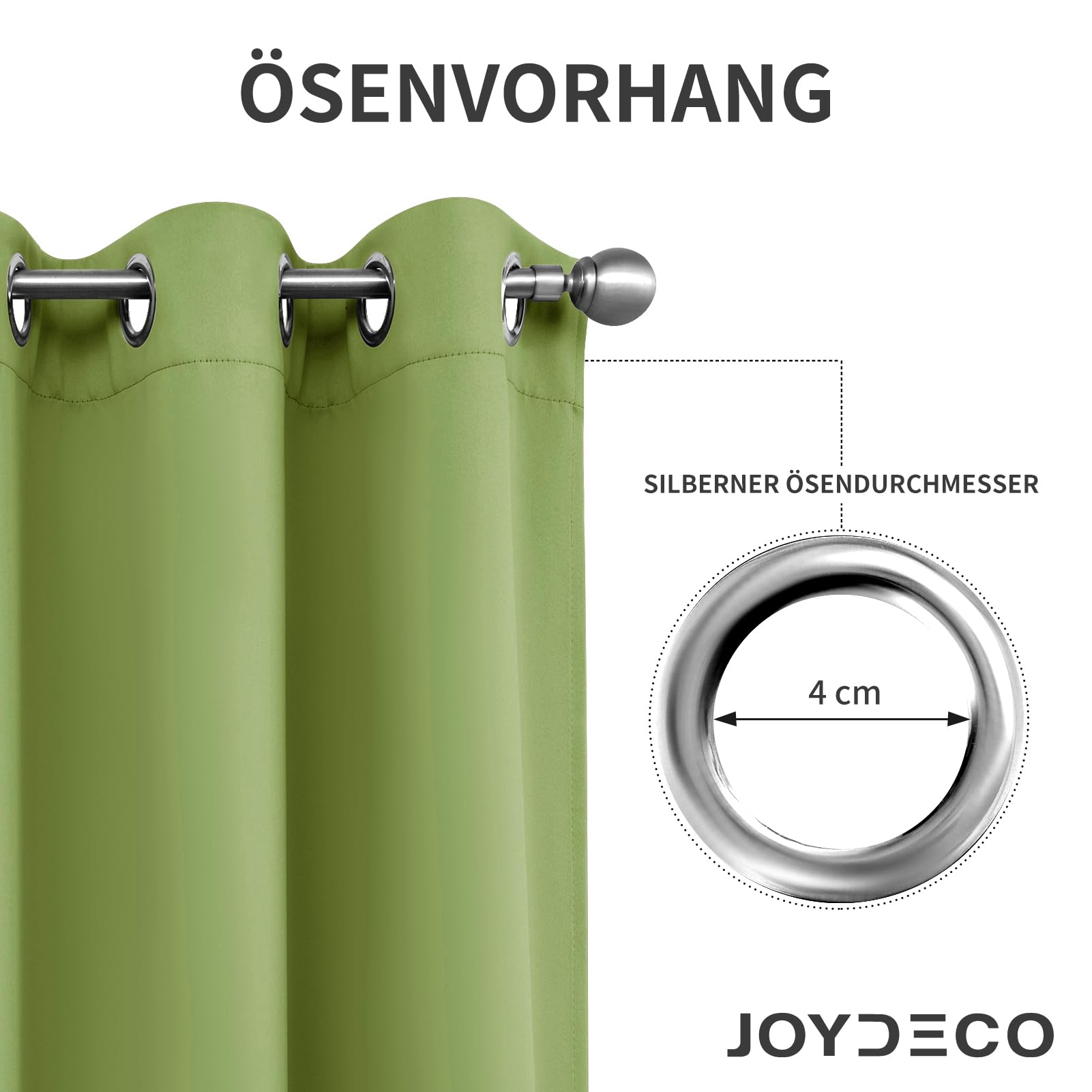 Joydeco Verdunkelungsvorhang in Sondergröße mit Ösen Gardinen – Bild 4