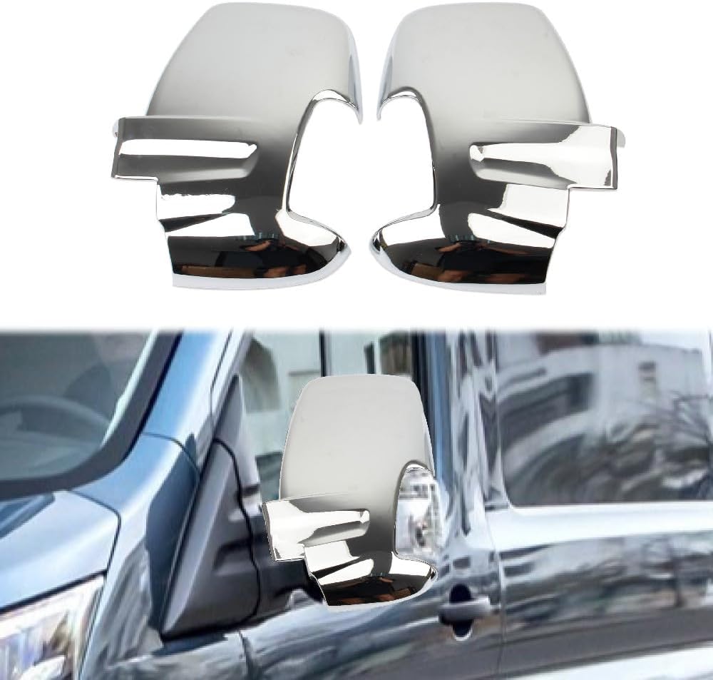 Side Rearview Mirror Cover Molding Trim Accessories for 2015-2025 Ford Transit 150 250 350 (Carbon Fiber Style)