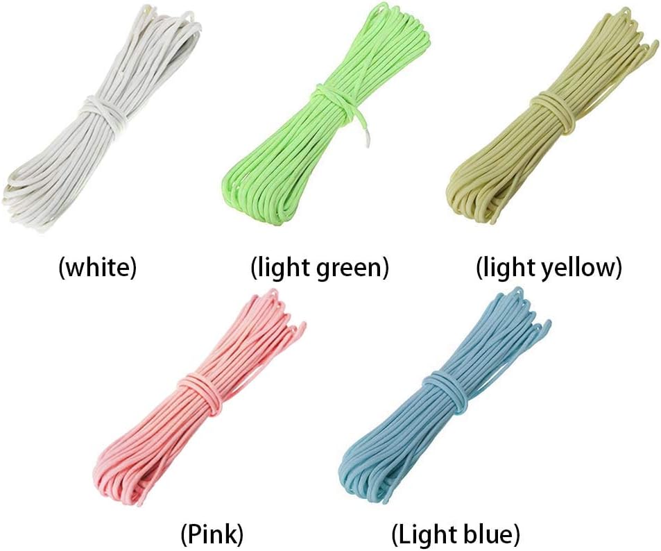 Outdoor Night Luminous Paracord 50FT 9 ord 550Lb Glowing Nylon Paracord Parachute pe ord for limbing amping Buckle pe(Light Blue)