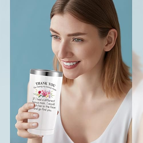 Miniatura 2 de Patelai Thank You for Being My Stepmother Mom Regalos para mamá, madrastra en el Día de la Madre, cumpleaños, regalos para suegra, 20 onzas,