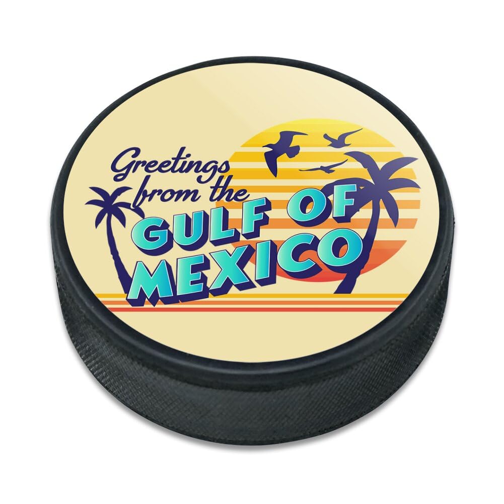 GRAPHICS & MORE Gulf of Mexico Postcard Ice Hockey Puck