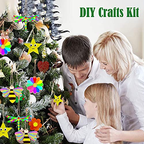 Allazone 38 Pcs Wooden Butterfly Crafts Unfinished Wooden Cutouts Butterfly Wood 8 Style Butterfly Blank Wooden Paint Crafts For Kids Painting Diy Craft And Home Decoration #TOP5