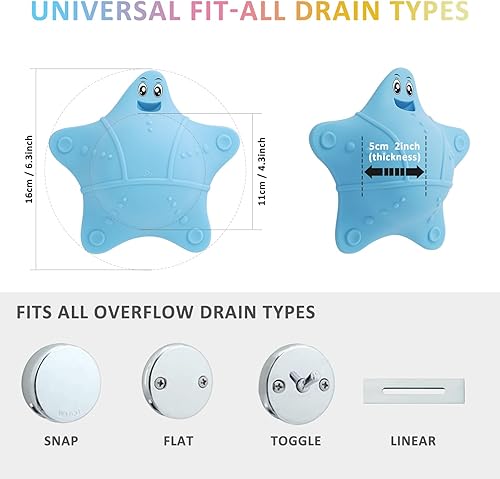 Miniatura 4 de Cubierta de drenaje de desbordamiento de bañera, cubierta de drenaje de desbordamiento de bañera de silicona, tapón de cubierta de drenaje de bañera
