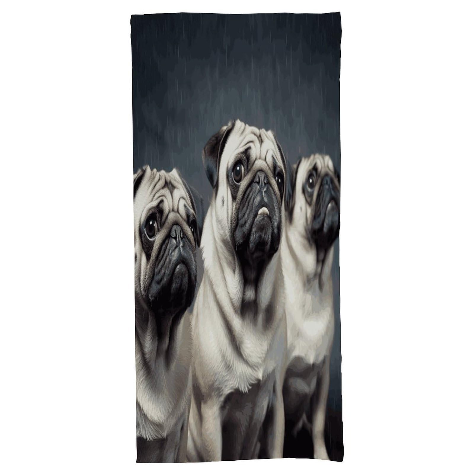 Fekiloot Men's Style Funny Pug Dog Bath Towel Highly Absorbent,Beach Towels For Wo,Pool Towel Bathroom Essential For Beach,Gym,Travel, Camp